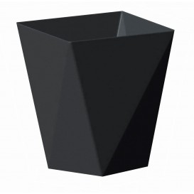 Plastic PS proefbeker "Diamond" zwart 100 ml (25 stuks) 
