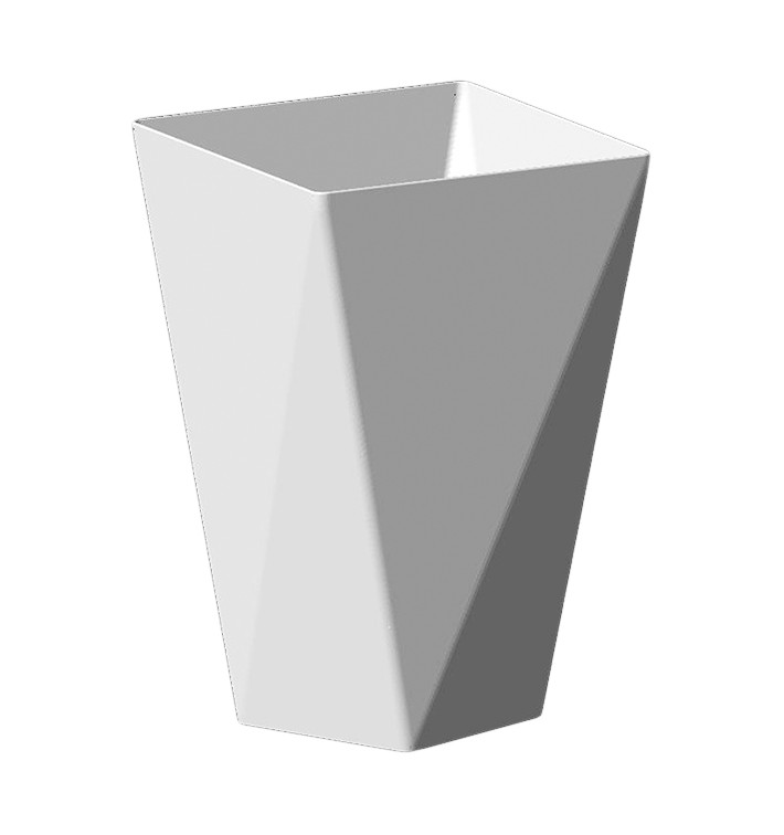 Plastic PS proefbeker "Diamond" wit 150 ml (240 stuks) Plastic PS proefbeker "Diamond" wit 150 ml (240 stuks)