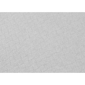 Voorgesneden papieren tafelkleed wit 40g 1x1m (480 stuks)
