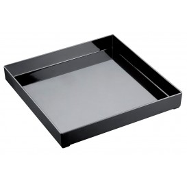 Plastic dienblad zwart 30x30cm (1 stuk) 