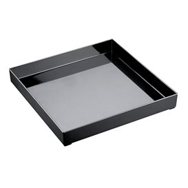 Plastic dienblad zwart 30x30cm (1 stuk)