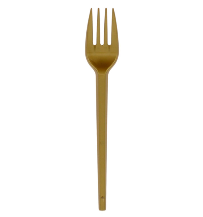 Plastic PS vork goud 16,5cm (20 stuks) Plastic PS vork goud 16,5cm (20 stuks)