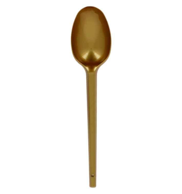 Plastic lepel PS goud 16,5cm (20 stuks) Plastic lepel PS goud 16,5cm (20 stuks)