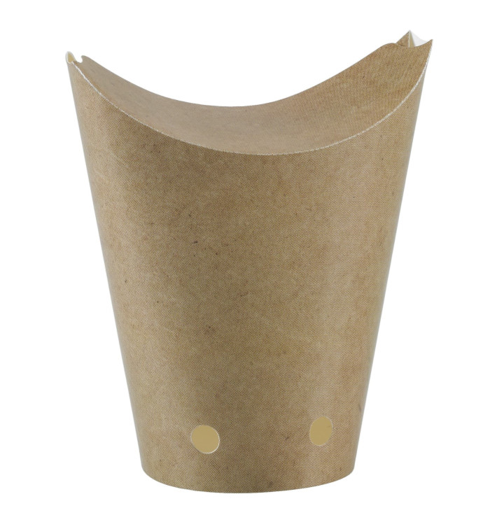 Papieren take-out doos kraft gesloten 325ml (1000 stuks) Papieren take-out doos kraft gesloten 325ml (1000 stuks)