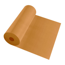 Papieren tafelkleed rol oranje 1x100m. 40g (1 stuk) 