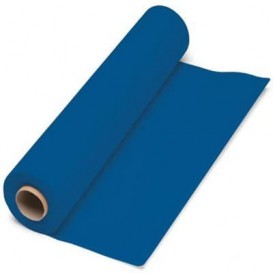 Papieren tafelkleed rol blauw 1x100m. 40g (1 stuk) 