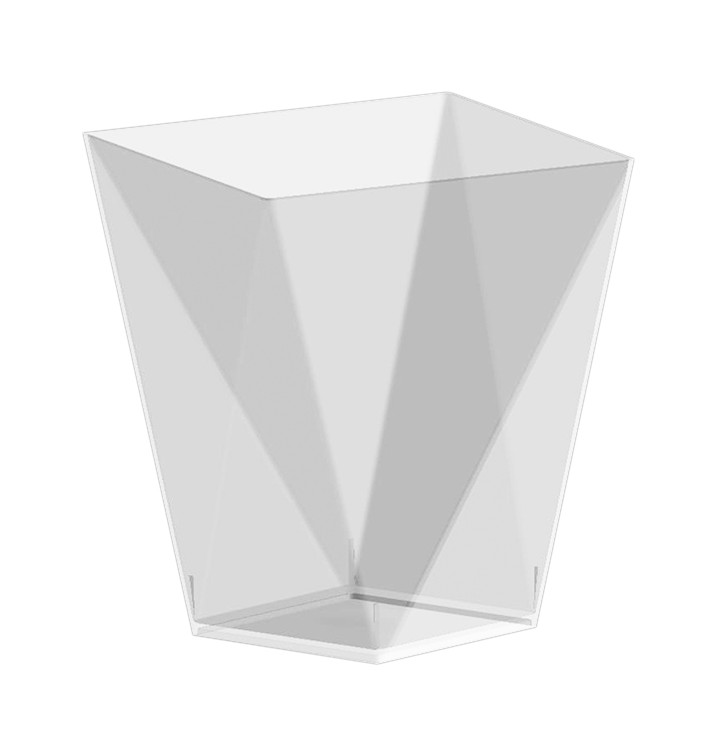 Plastic PS proefbeker "Diamond" transparant 100 ml (25 stuks) Plastic PS proefbeker "Diamond" transparant 100 ml (25 stuks)