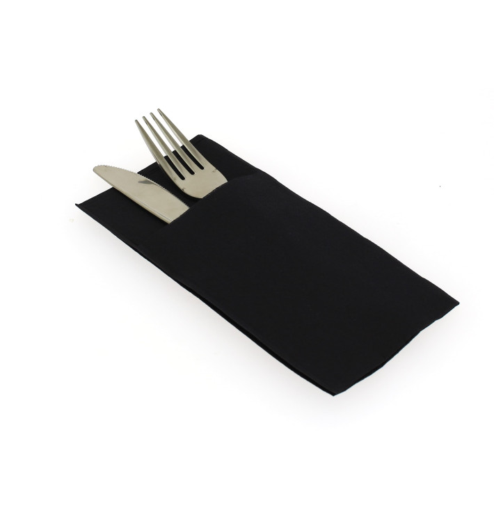 Zakvouw papieren servet zwart 40x40cm (30 stuks) Zakvouw papieren servet zwart 40x40cm (30 stuks)