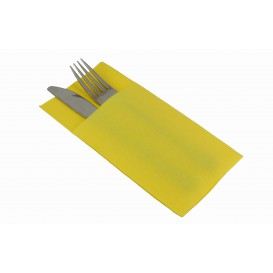 Zakvouw papieren servet geel 40x40cm (30 stuks) 