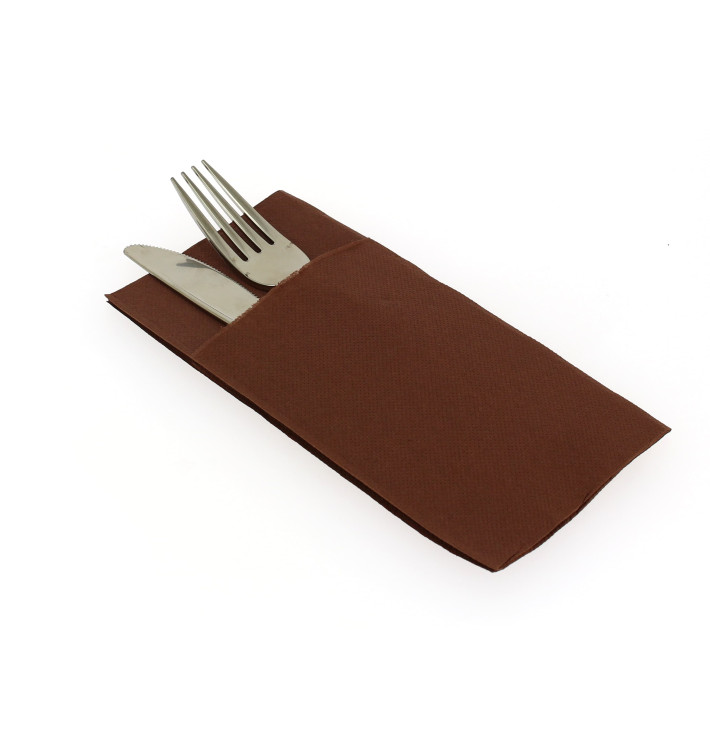 Zakvouw papieren servet bruin 40x40cm (30 stuks) Zakvouw papieren servet bruin 40x40cm (30 stuks)
