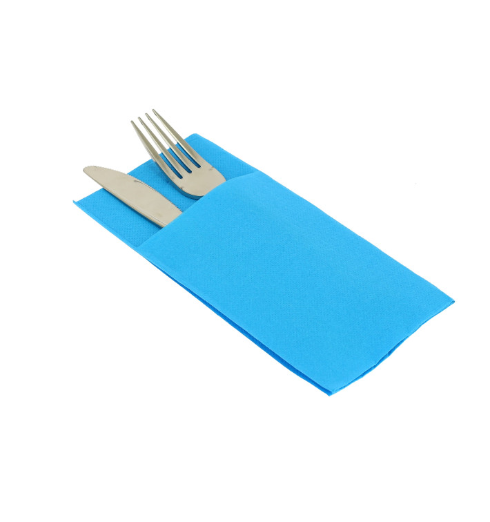 Zakvouw papieren servet turkoois 40x40cm (30 stuks) Zakvouw papieren servet turkoois 40x40cm (30 stuks)