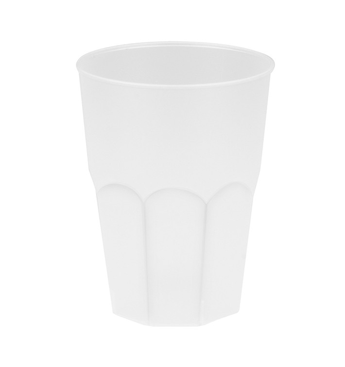 Plastic PP beker "Frost" wit 350ml (20 stuks) 