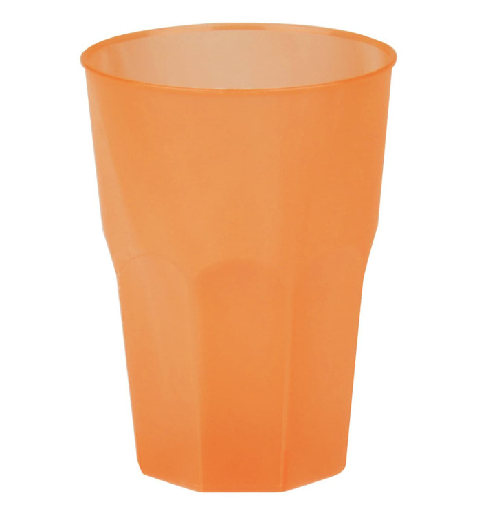 Plastic PP beker "Frost" oranje 350ml (20 stuks) Plastic PP beker "Frost" oranje 350ml (20 stuks)