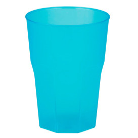 Plastic PP beker "Frost" turkoois 350ml (20 stuks) 