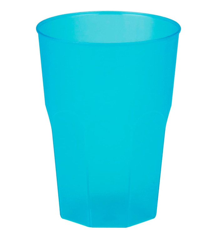 Plastic PP beker "Frost" turkoois 350ml (420 stuks) Plastic PP beker "Frost" turkoois 350ml (420 stuks)