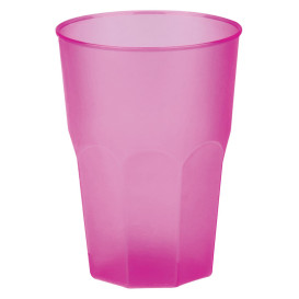 Plastic PP beker "Frost" fuchsia 350ml (420 stuks)