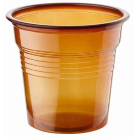 Plastic PS Shotje bruin 80ml Ø5,7cm (50 stuks) 