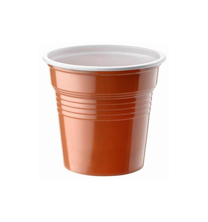 Plastic PS Shotje twee kleurig bruin 80ml Ø5,7cm (50 stuks) Plastic PS Shotje twee kleurig bruin 80ml Ø5,7cm (50 stuks)