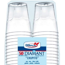 Plastic PS Shotje Kristal "Diamant" 50ml (50 stuks)