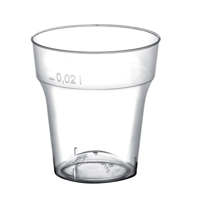 Plastic PS Shotje "Moon" transparant 20 ml (50 stuks) Plastic PS Shotje "Moon" transparant 20 ml (50 stuks)