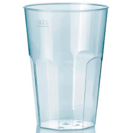 Plastic PS beker Kristal "Deco" transparant 200 ml (25 stuks) 