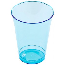Plastic PS beker Geïnjecteerde glascider turkoois 230 ml (10 stuks) 