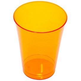 Plastic PS beker Geïnjecteerde glascider oranje 230 ml (10 stuks) 