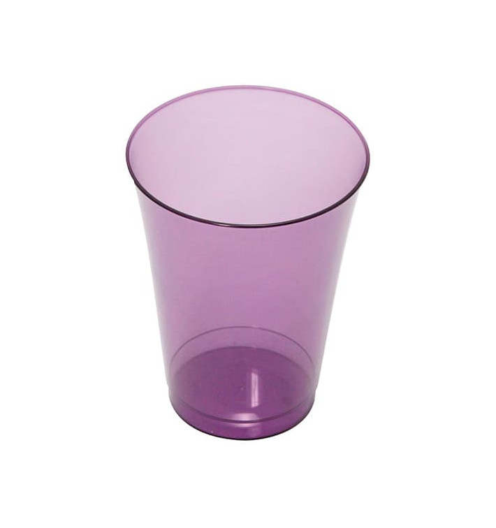 Plastic PS beker Geïnjecteerde glascider aubergine kleur 230 ml (10 stuks) Plastic PS beker Geïnjecteerde glascider aubergine kleur 230 ml (10 stuks)