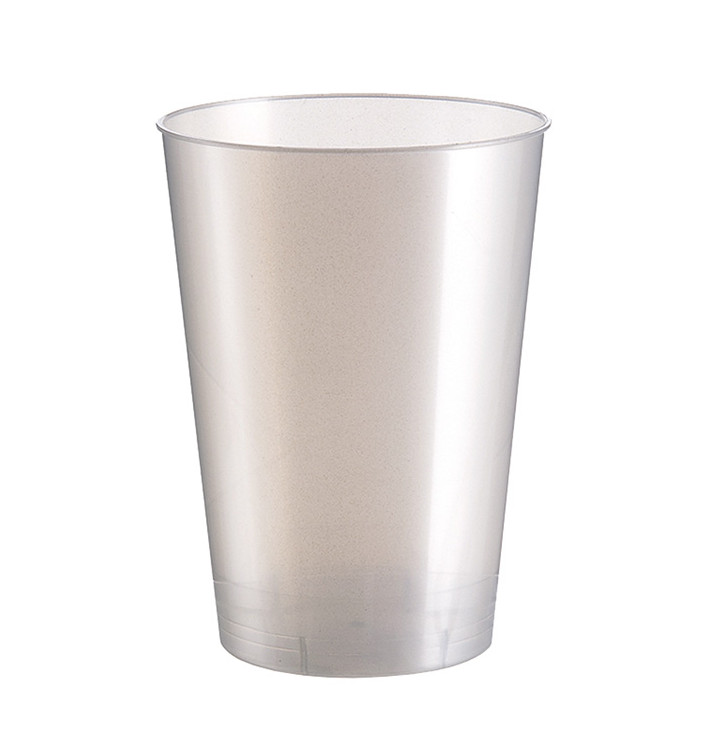 Plastic PS beker "Moon" wit parel 230ml (50 stuks) Plastic PS beker "Moon" wit parel 230ml (50 stuks)