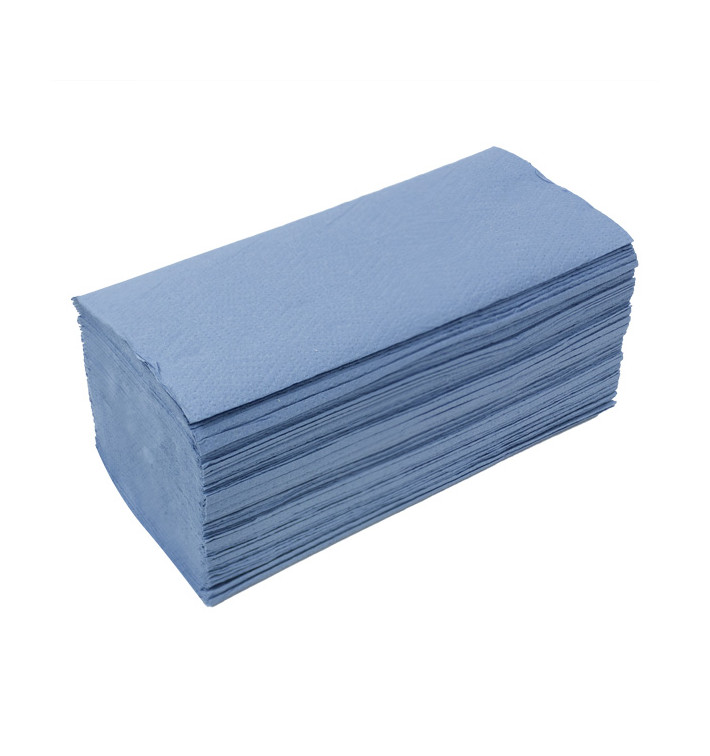 Papieren handdoek blauw 1-laags Z vouwbaar Papieren handdoek blauw 1-laags Z vouwbaar