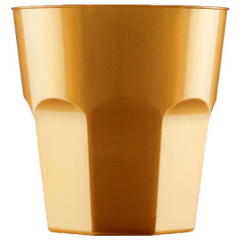 Plastic beker voor Cocktail PS goud Ø7,3cm 220ml (1000 stuks)