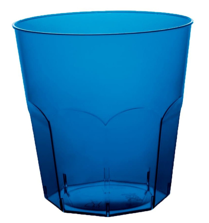 Plastic PS beker blauw transparant Ø7,3cm 220ml (50 stuks) Plastic PS beker blauw transparant Ø7,3cm 220ml (50 stuks)