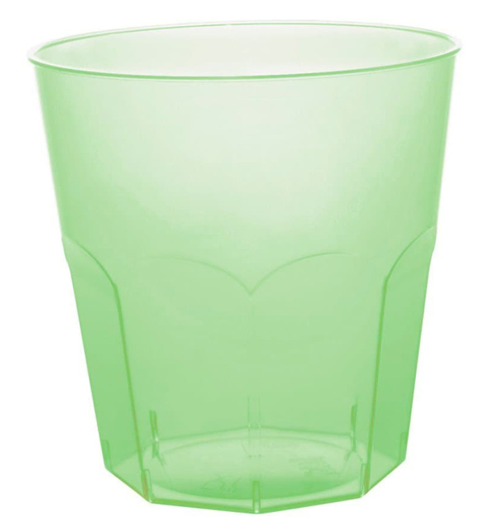Plastic PS beker limoengroen transparant Ø7,3cm 220ml (1000 stuks) Plastic PS beker limoengroen transparant Ø7,3cm 220ml (1000 stuks)