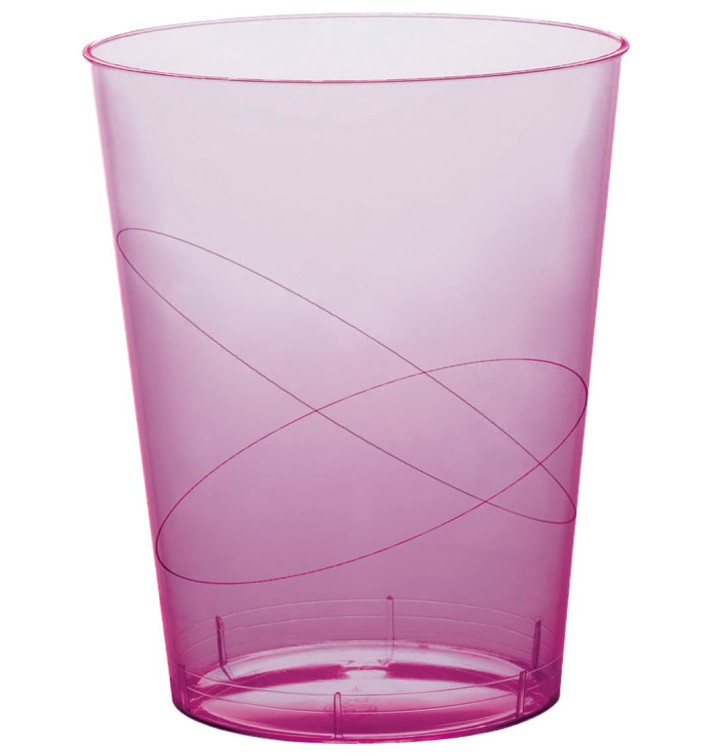 Plastic PS beker "Moon" lila transparant 350ml (20 stuks) Plastic PS beker "Moon" lila transparant 350ml (20 stuks)