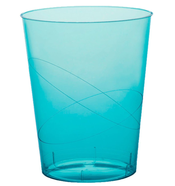 Plastic PS beker "Moon" turkoois transparant 350ml (400 stuks) Plastic PS beker "Moon" turkoois transparant 350ml (400 stuks)