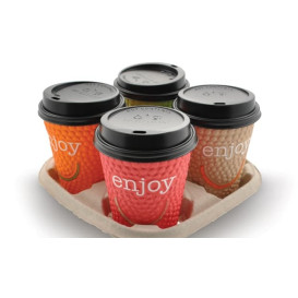 Papieren beker "Enjoen" 9 Oz/270ml Ø8,0cm (1050 stuks)