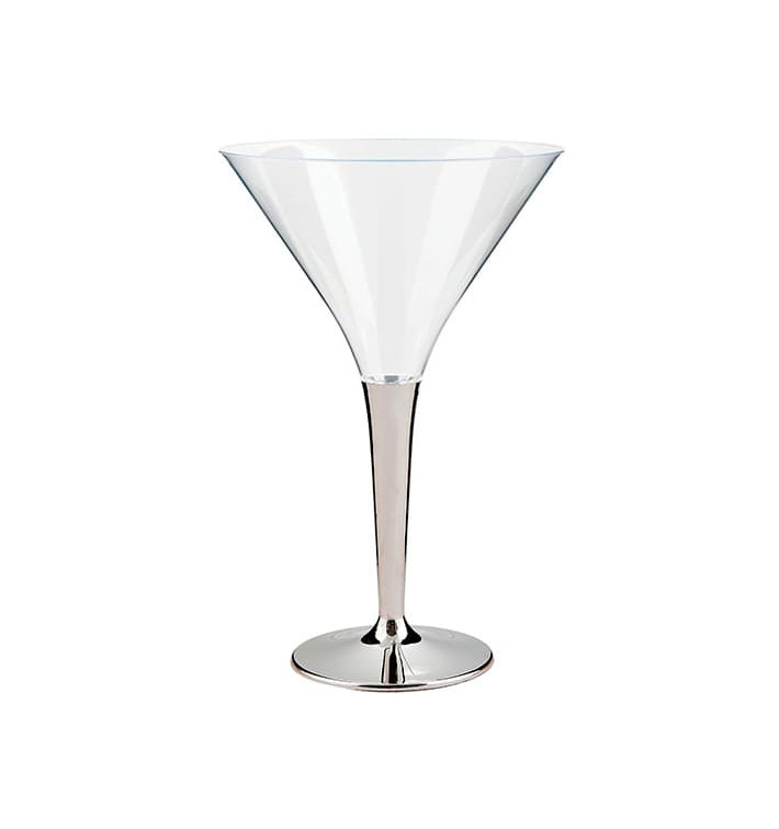 Plastic stamglas Cocktail zilver 100 ml (6 stuks) Plastic stamglas Cocktail zilver 100 ml (6 stuks)