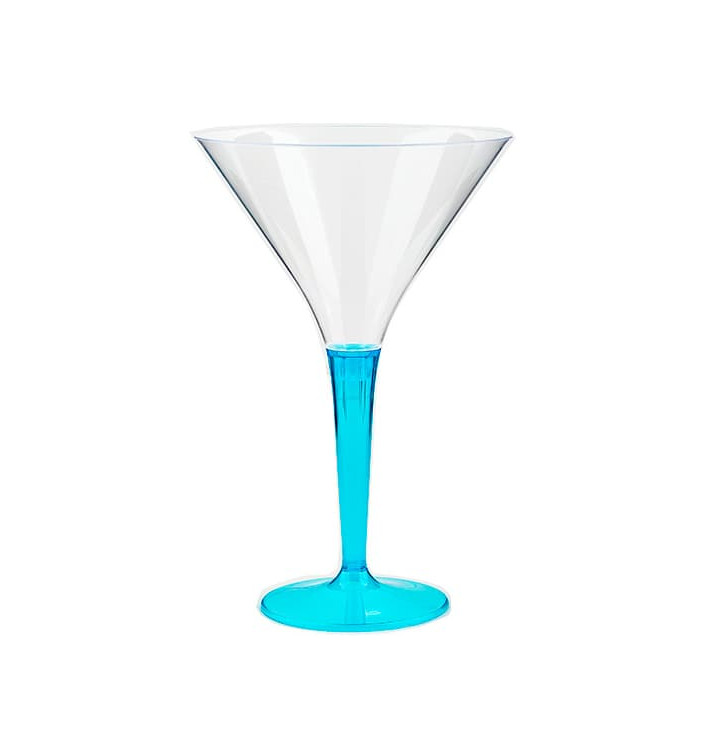 Plastic stamglas Cocktail turkoois 100 ml (48 stuks)