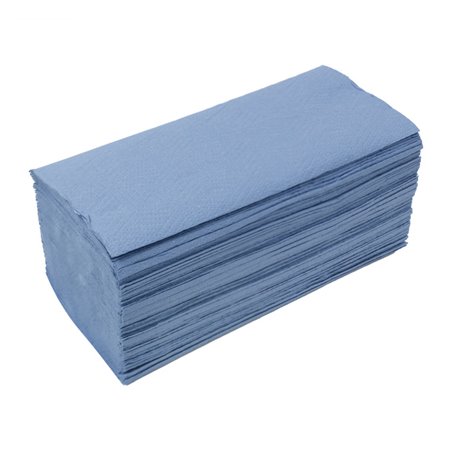 Papieren handdoek blauw 1-laags Z vouwbaar (4.560 stuks)