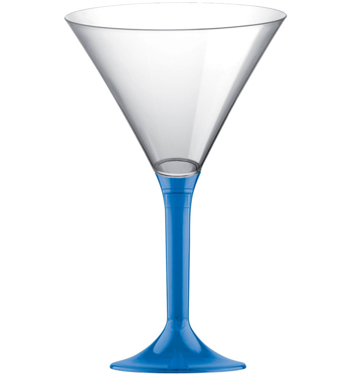 Plastic stamglas Cocktail blauw transparant 185ml 2P (200 stuks) Plastic stamglas Cocktail blauw transparant 185ml 2P (200 stuks)