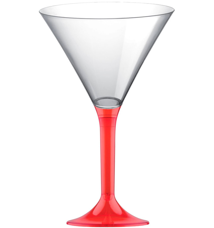 Plastic stamglas Cocktail rood transparant 185ml 2P (200 stuks) Plastic stamglas Cocktail rood transparant 185ml 2P (200 stuks)