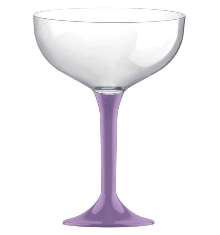 Plastic stam fluitglas lila 200ml 2P (200 stuks) Plastic stam fluitglas lila 200ml 2P (200 stuks)