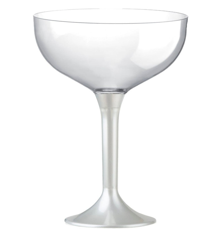 Plastic stam fluitglas wit 200ml 2P (20 stuks) Plastic stam fluitglas wit 200ml 2P (20 stuks)