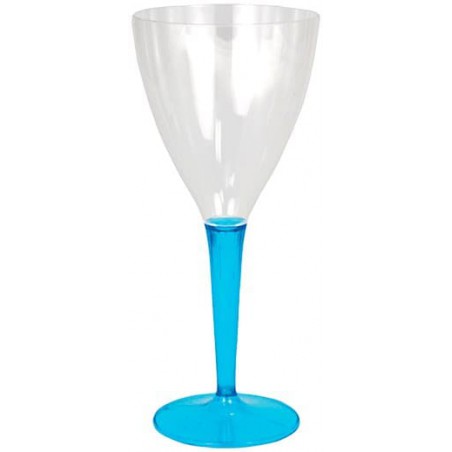 Plastic stamglas wijn turkoois 130ml (60 stuks)