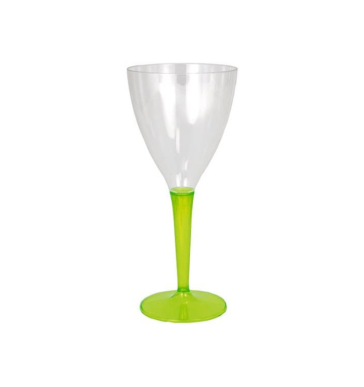 Plastic stamglas wijn groen 130ml (6 stuks) Plastic stamglas wijn groen 130ml (6 stuks)