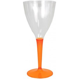 Plastic stamglas wijn oranje 130ml (60 stuks)