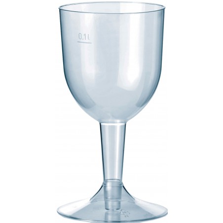 Plastic glas Water of Wijn "Premium" verwijderbare stam 140ml (20 stuks)