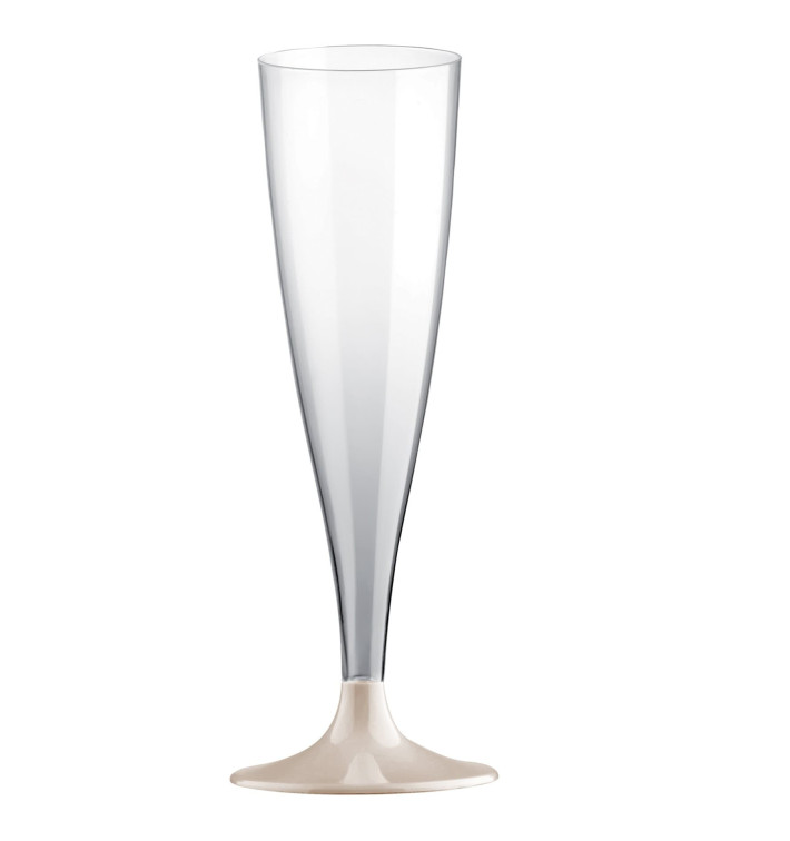 Plastic stam fluitglas Mousserende Wijn crème 140ml 2P (400 stuks) Plastic stam fluitglas Mousserende Wijn crème 140ml 2P (400 stuks)