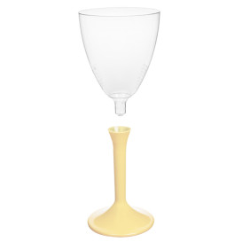 Plastic stamglas wijn crème verwijderbare stam 180ml (20 stuks)