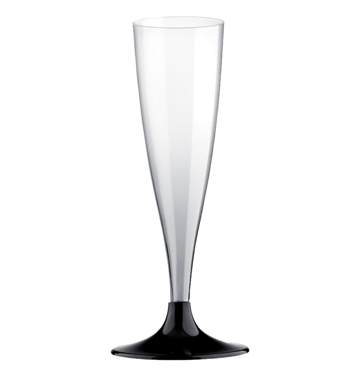 Plastic stam fluitglas Mousserende Wijn zwart 140ml 2P (6 stuks) Plastic stam fluitglas Mousserende Wijn zwart 140ml 2P (6 stuks)